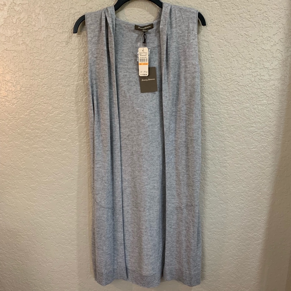 Tommy Bahama Hobart Hooded Long Vest SZ 4/6